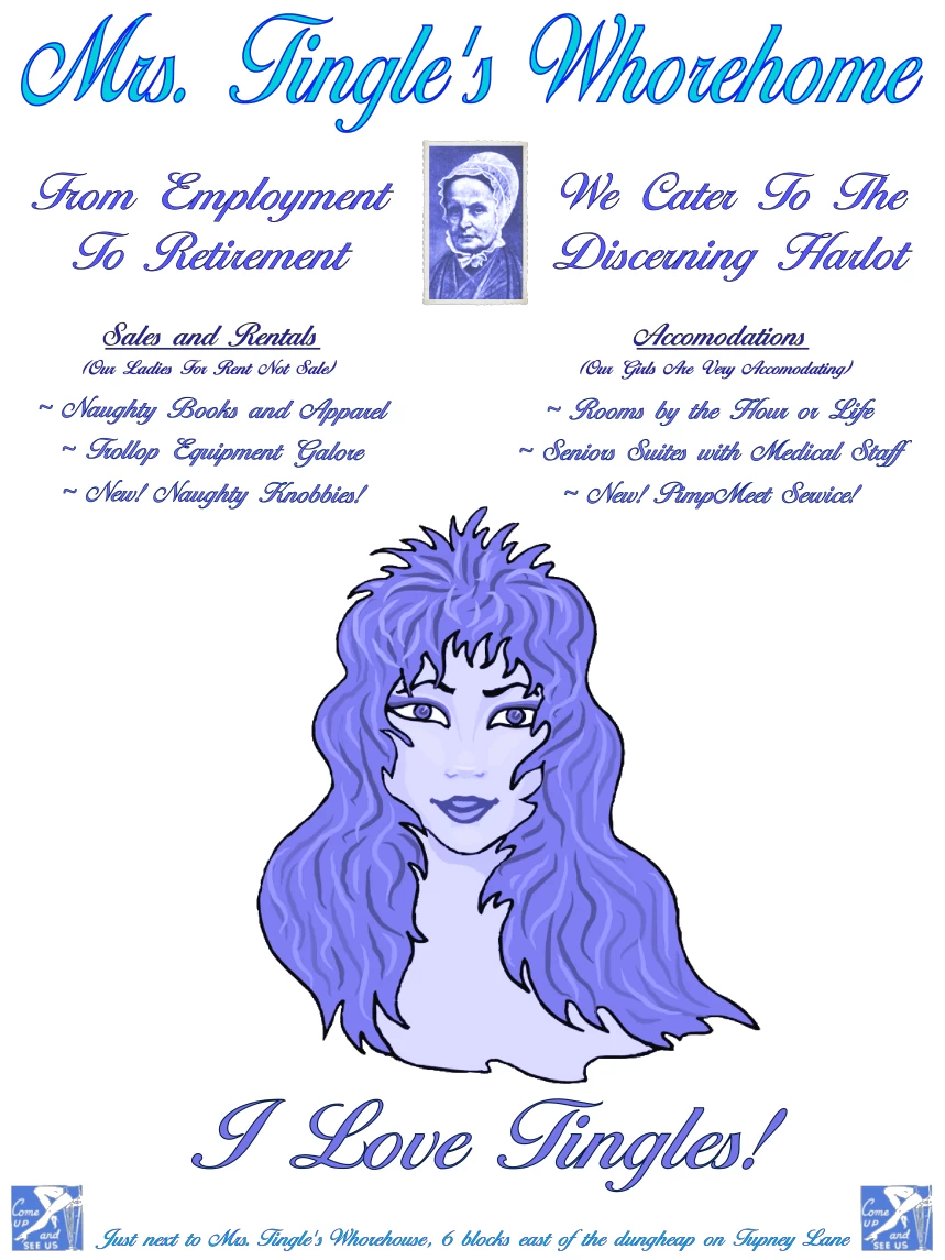 Mrs Tingle's Whorehome Handbill